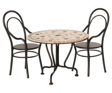 Stół z krzesłami Dining table set w. 2 chairs Maileg 