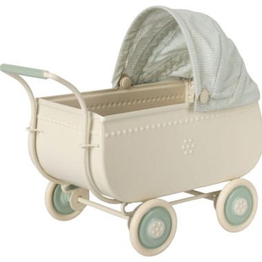 Wózek metalowy Pram Micro - Blue, Maileg