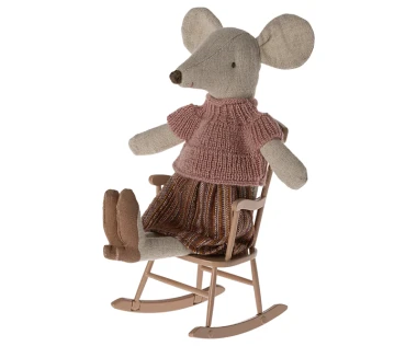Fotel bujany Rocking chair Mouse Dark powder, Maileg