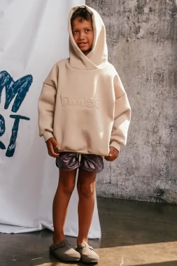 Bluza z kapturem WIDE HOODIE BEIGE Booso