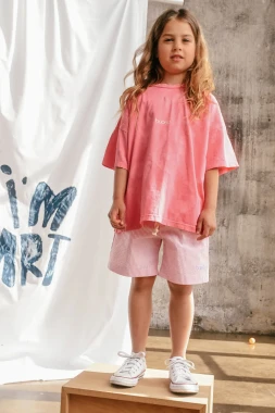 Koszulka VINTAGE SHAPE T-SHIRT pink Booso
