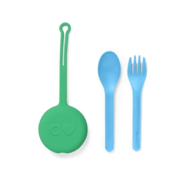 Sztućce OMIE OMIEPOD zawieszka - pokrowiec ze sztućcami, Mint Green